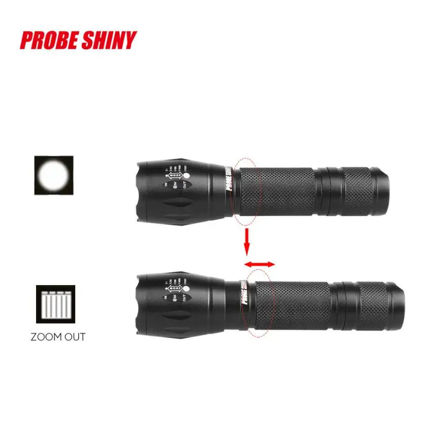 Новинка X800 Zoomable XML T6 светодиодный тактический фонарь+ аккумулятор 18650+ зарядное устройство+ чехол N1