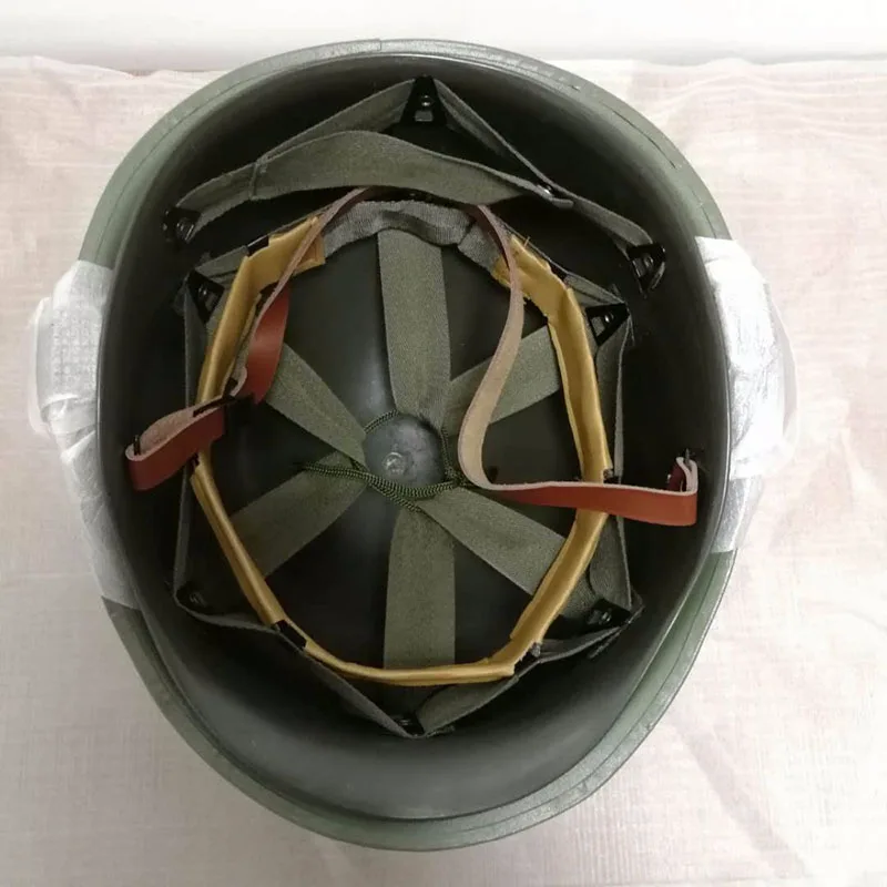 Защитный шлем Repro для мужчин WW2 армейский США M1 зеленый из нержавеющей стали с