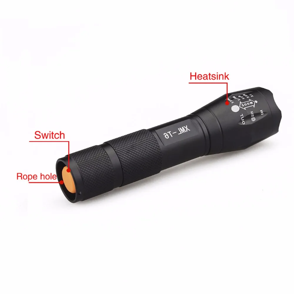 UniqueFire 6000LM светодиодный фонарик 18650 масштабируемый фонарь IP65 водонепроницаемые