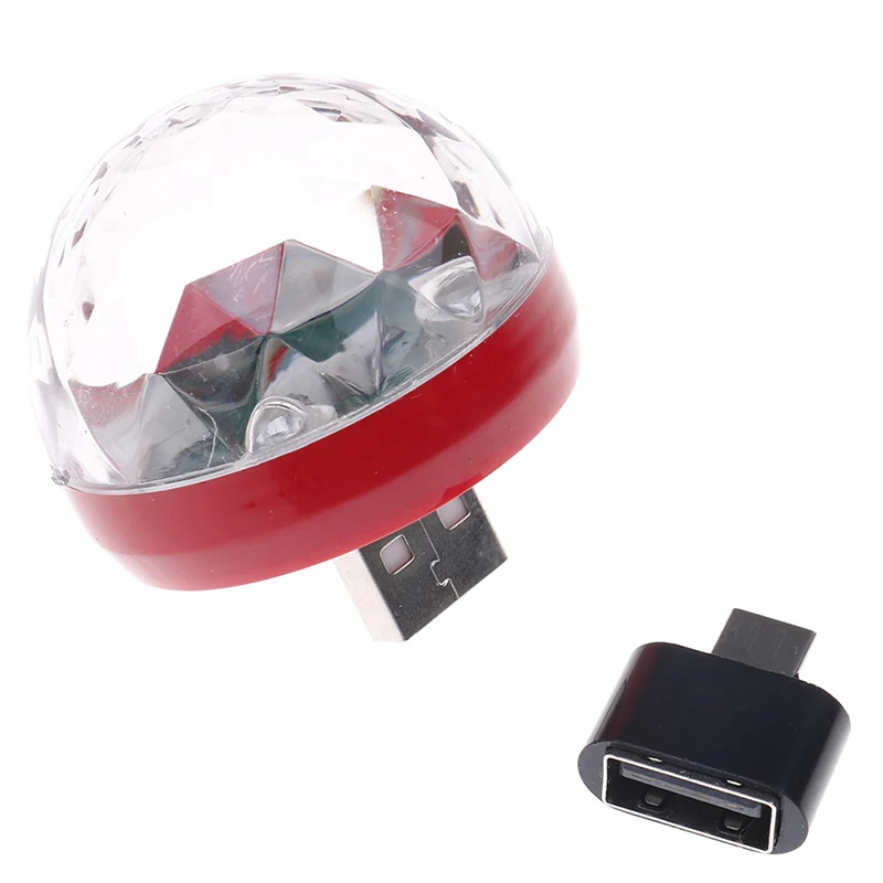 Мини USB led вечерние светильник s музыкальный сценический светильник шоу клуб диско светильник лазерный проектор контроль звука кристалл магический шар эффект светильник s