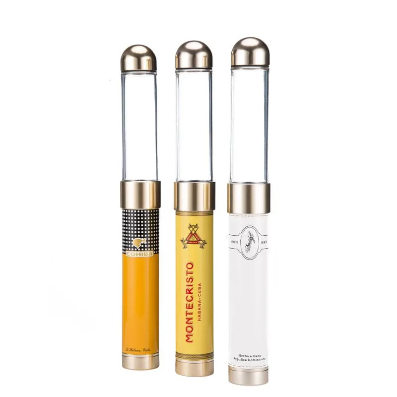 Оригинальные COHIBA курительные гаджеты регулировка длины сигары трубки мини кувшин качество путешествия Humidor W/сигары удар увлажнитель подарочная коробка
