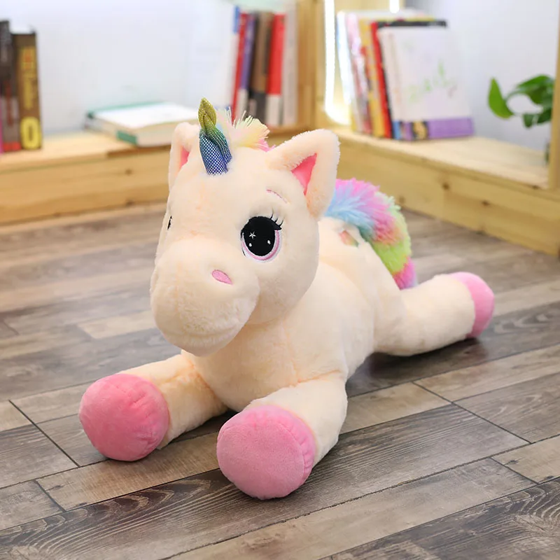 40/60cm Big Plush Unicorn Stuffed Animals Soft Horse Pony Pillow Cute Toy Baby Sleep Graduation Gift for Children | Игрушки и хобби