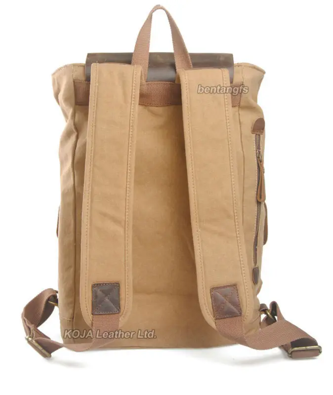 2016 винтажный кожаный холщовый рюкзак мужской школьная сумка для молодежный