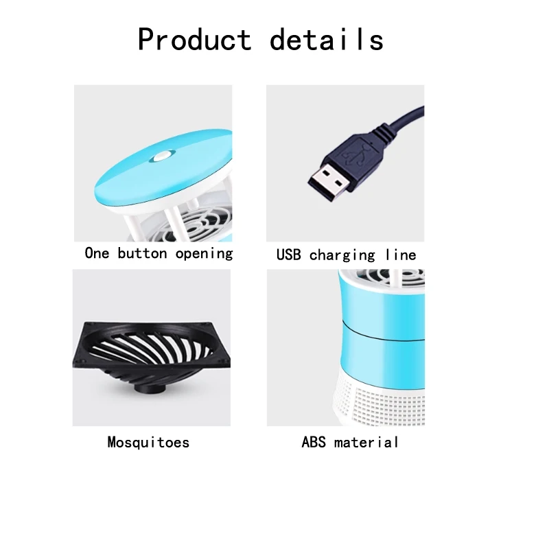 Vusum USB 5 Вт борьбы с вредителями Электрический комаров лампы Москитная Ловушка