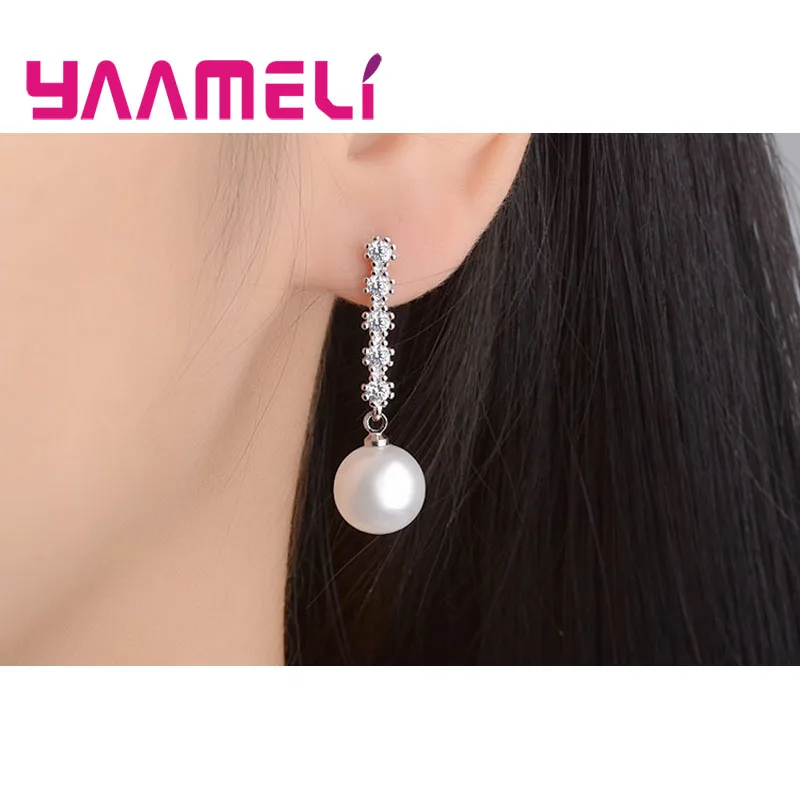 Серьги пусеты из серебра 925 пробы с жемчугом высокое качество|Серьги-гвоздики| |