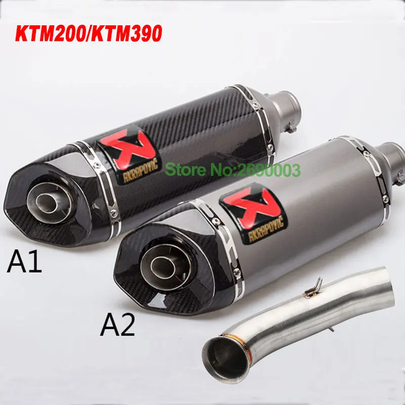 Мотоцикл Akrapovic выхлоп мотоцикл глушитель DUKE200 DUKE250 DUKE390 RC390 KTM200 KTM390 мотоцикл- год выхлопов