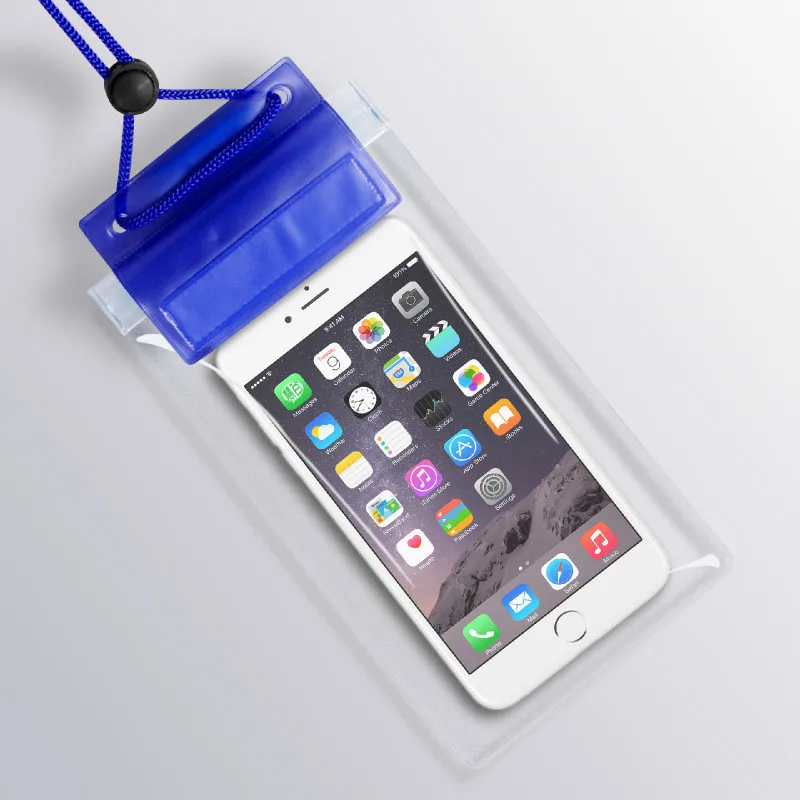 PVC Blue Открытый Камуфляжный водонепроницаемый чехол для телефона универсальный подводный Портативный чехол для телефонов Универсальный iphone 6 6s 7 8X3,5-6 дюймов - Цвет: PVC Blue