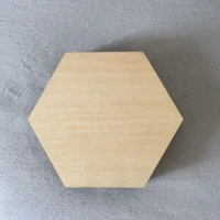 20pcs unfinished hexagon wood laser cut shapes geometric craft shapes free shipping