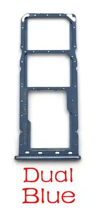 Dual Blue 1 шт. один двойной лоток для sim-карты держатель для samsung Galaxy A30 A50 A305F A505F A305 A505 Запасная часть - Цвет: Dual Blue