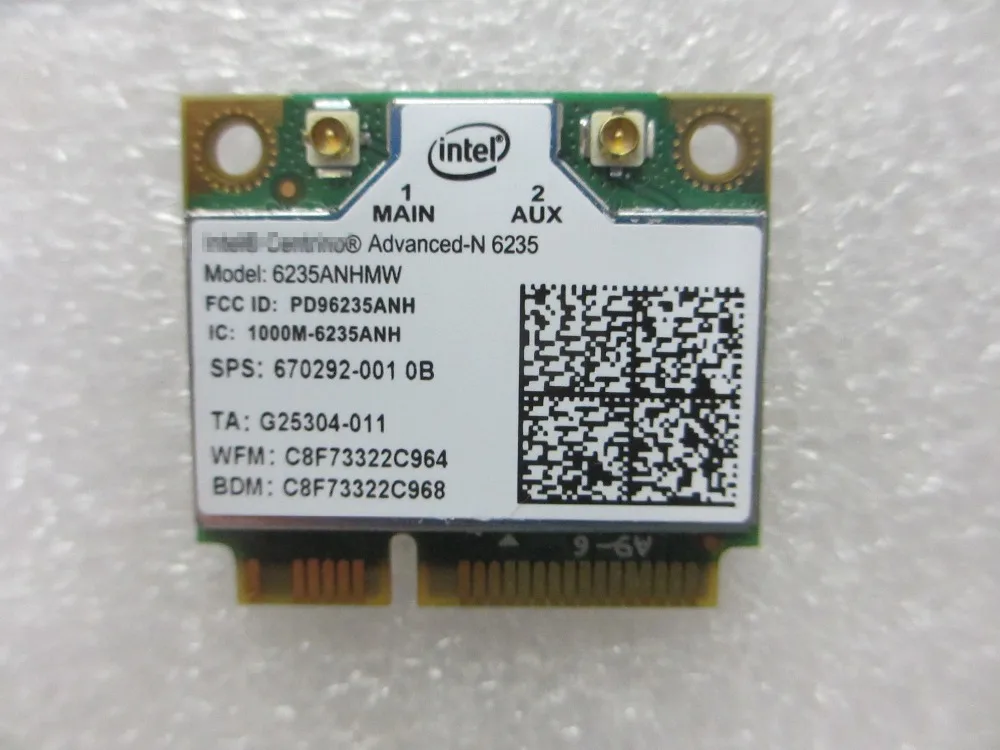 Dual Band 2.4 г/5 г Беспроводной Wi-Fi+ 4.0 BT Bluetooth Advanced-N 6235 6235 622anhmw SPS 670292-001