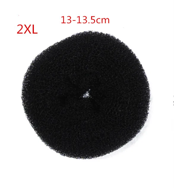 black 2XL Пончик для волос булочка волшебный Поролоновый спонж легкое большое кольцо Updo инструменты для самостоятельной укладки волос Продукты для волос аксессуары для женщин - Цвет: black 2XL