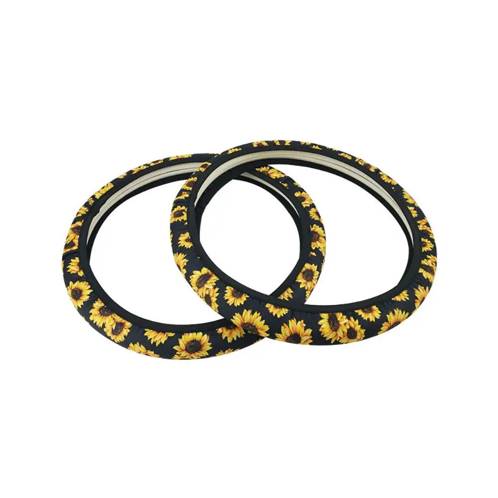 Профессиональный автомобильный чехол для руля подсолнуха материал дайвинга