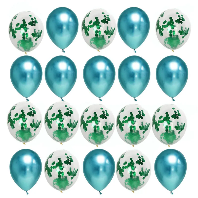 20pcs balloon 20 шт. 12 дюймов Металлические Блестящие конфетти шары с гелием для вечеринки в честь Дня рождения свадебные праздничные вечерние шары - Цвет: 20pcs balloon