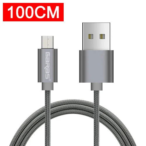 GARAS кабель usb type кабель 3A быстрое зарядное устройство/кабель для передачи данных для iphone/Micro/type C для huawei/Xiaomi/samsung USB C мобильного телефона - Цвет: 1m