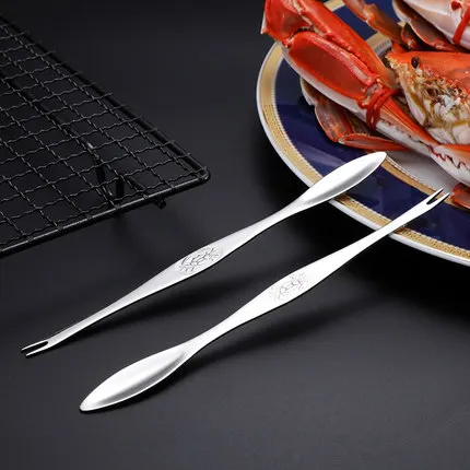 2pcs fork XMT-HOME инструмент для морепродуктов Краб крекер ножницы Вилка Нож для чистки креветок морепродукты Набор Кухонные гаджеты 1 комплект - Цвет: 2pcs fork