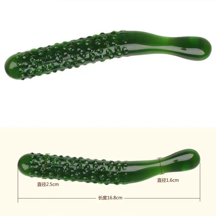 Стеклянный фаллоимитатор реалистичный огурец стимулирующая Анальная заглушка