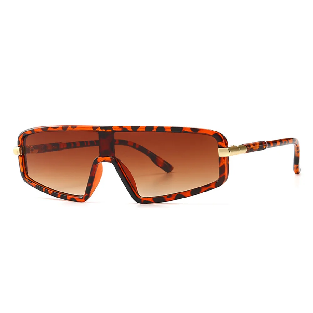 Women Oversize Shield Sunglasses Flat Top Men Mirrored Lens Large Fashion Small Frame Siamese Leopard NX | Аксессуары для одежды
