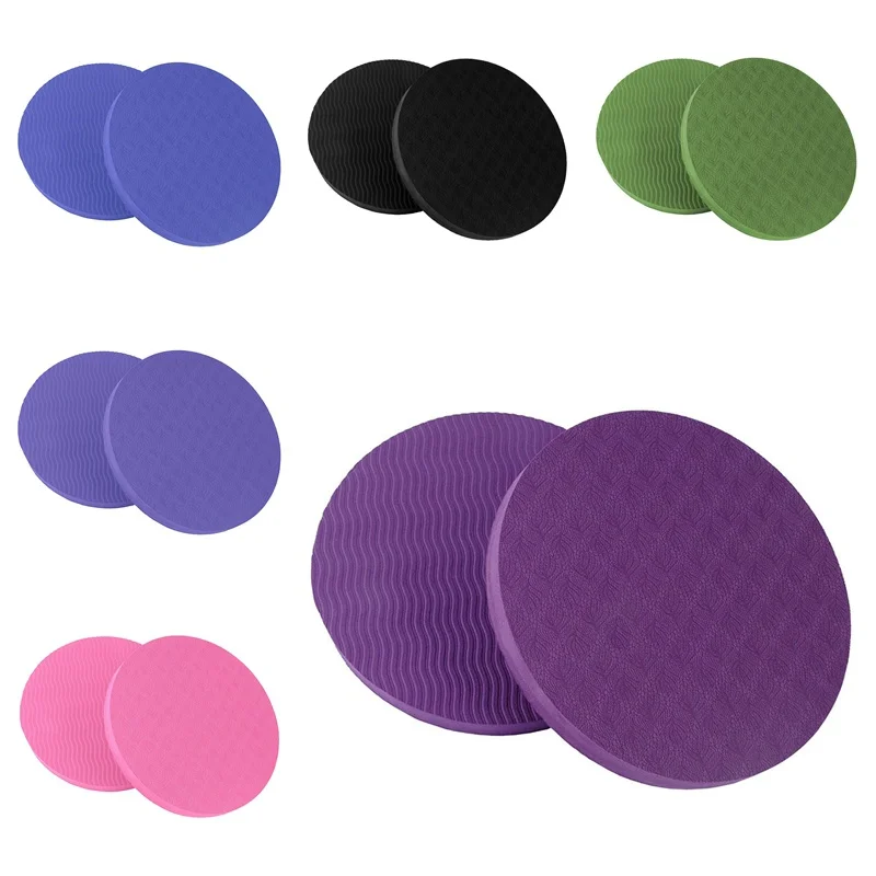 

Portable Small Round Knee Pad Yoga Mats Fitness Sprot Pad Plank Gym Disc Protective Pad Cushion Non Slip TPE Mat 2PCS/Set