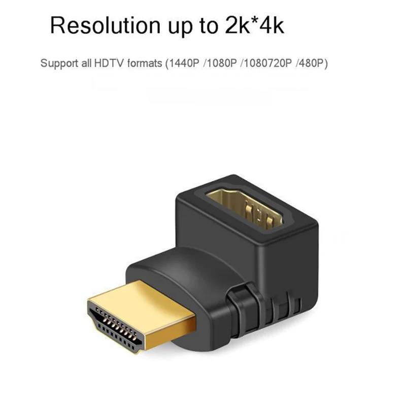 SeenDa HDMI разъем позолоченный Мужской Женский HDMI адаптер 4K конвертер удлинитель 270 90 градусов под прямым углом для 1080P HDTV