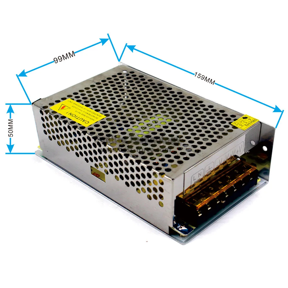 DC12V 24 В 150 Вт Питание Напряжение трансформатор переменного тока 100 В-240 В к DC 12 В 24 В светодио дный драйвер для светодио дный полосы света Управление переключатель Дисплей