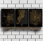 Memphis Miami Minneapolis мобильный Нэшвилл Новый Орлеан Oklahoma City Omaha Orlando Philadelphia США карта постер