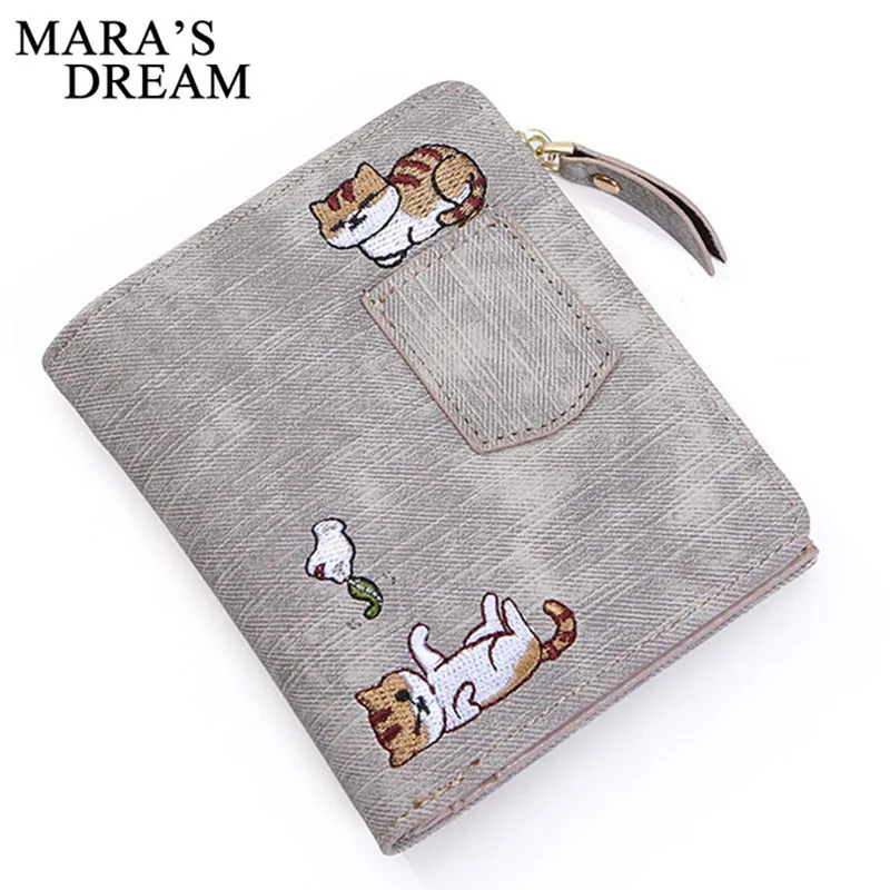 Женский кошелек Mara's Dream простой цветной на молнии в европейском и американском