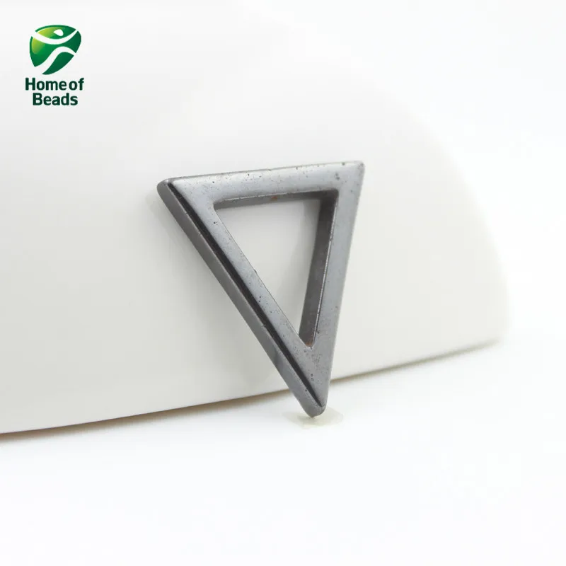 Горячая Распродажа модные гематитовые треугольные подвесные аксессуары diy HP1084|f