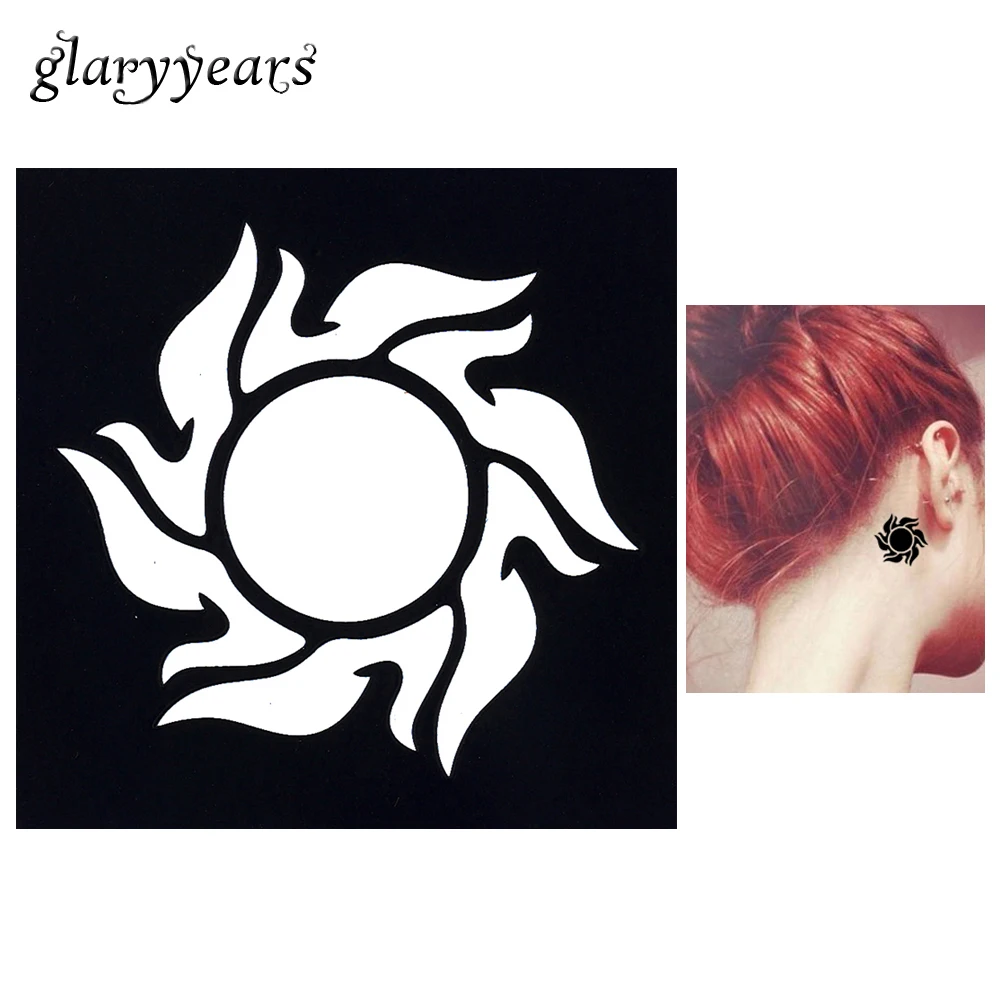 1 шт. трафарет из хны изображение солнца сексуальные женщины сделай сам