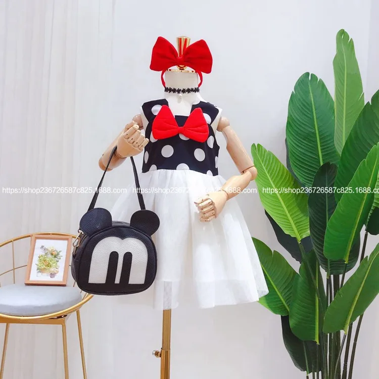2019 summer new girls dress cute princess baby mesh wave point | Детская одежда и обувь