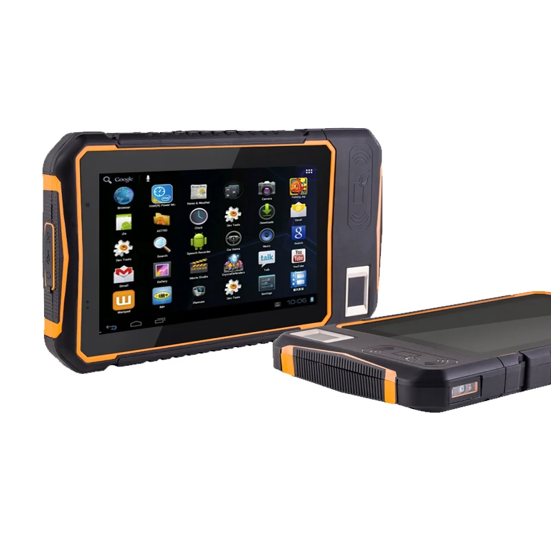 Android 7.0 OS Industrial Rugged Tablet Handheld Terminal Data Collector with 1D barcode scanner 2D scanner LF 125kHz 134.2kHz