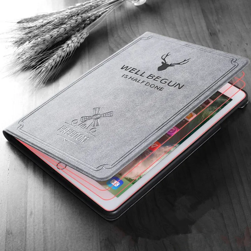 Ультратонкий чехол из искусственной кожи в стиле ретро с рисунком оленя для iPad Mini