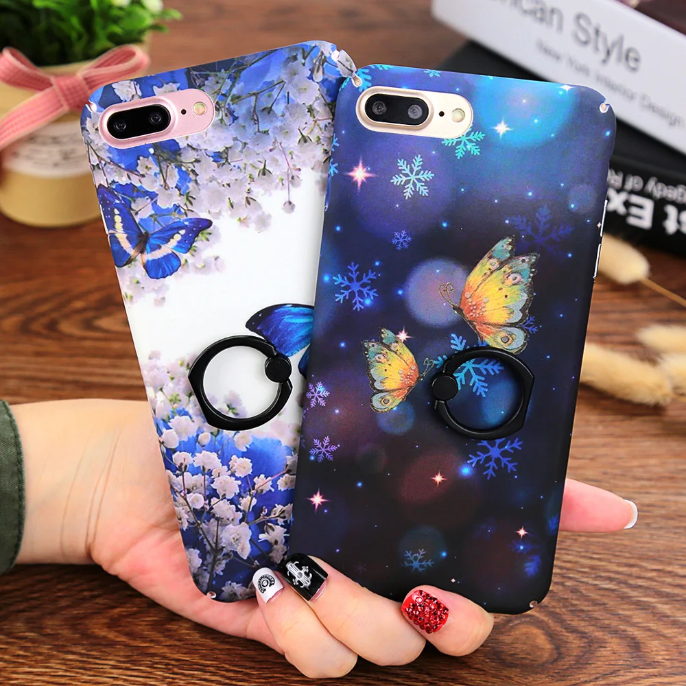 Cybors для iPhone 6 s/6 S Plus картина маслом цветка чехол 7/7 сзади крышка с палец пряжки|for