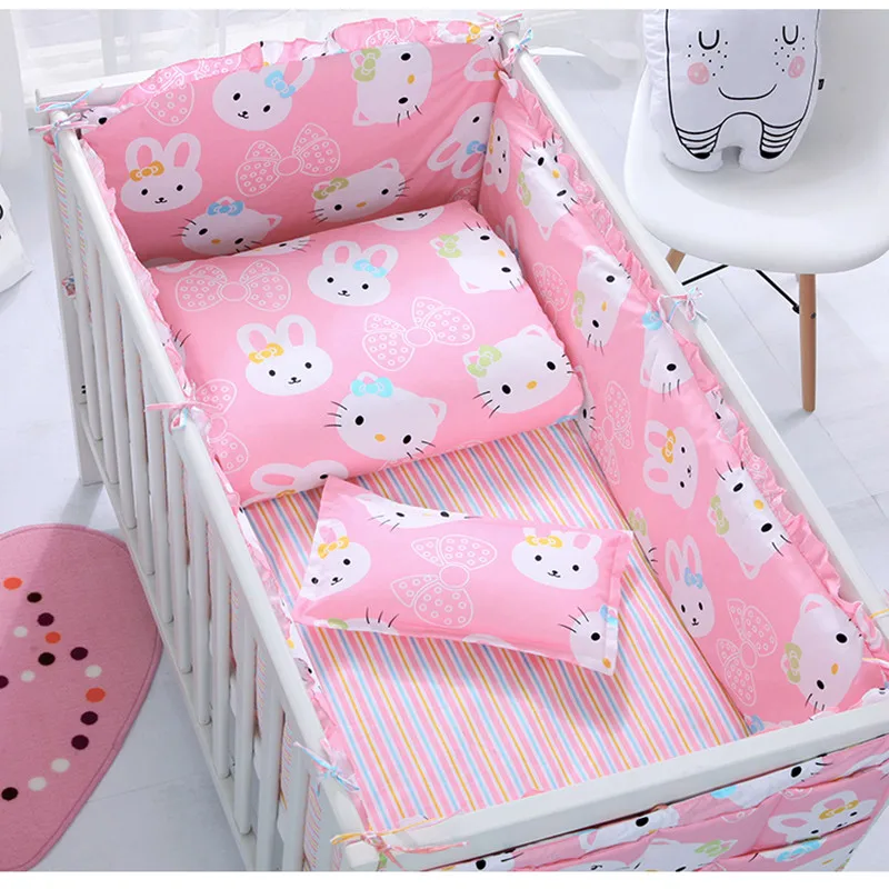 Комплект постельного белья для малышей хлопковая мультяшная кроватка