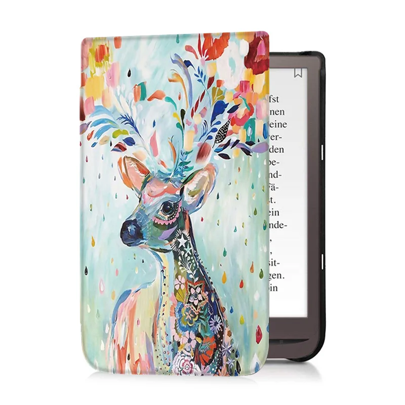 Christmas Deer Чехол AROITA для 7,8 дюймов PocketBook 740 InkPad 3 электронная книга(модель PB740), легкий Модный чехол Smart Shell с функцией - Цвет: Christmas Deer