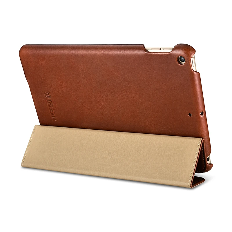 ICARER для iPad Mini чехол винтажный из натуральной кожи флип-Фолио умный чехол для iPad Mini 5 чехол Авто спящий мешок