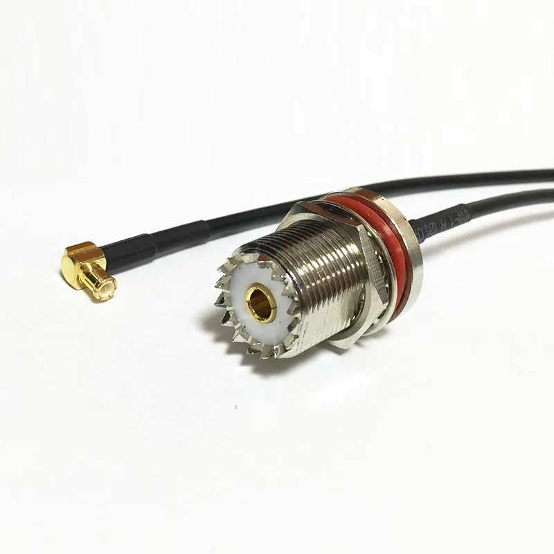 Новинка гайка с гнездом UHF разъем SO239 на штекер MCX прямоугольный кабель RG174 20 см 8
