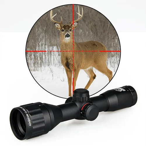 Canis Latrans Rifle Scope 4X32 Mini Double Color Rifle Scope Light Weight For Hunting gs1-0140