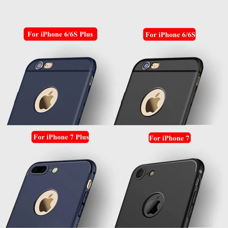 Ultra Slim Silicone Case for iphone 7 6 6s 8 X Cover Coque Candy Colors Black Shell Soft TPU Matte Phone iphone7 plus |