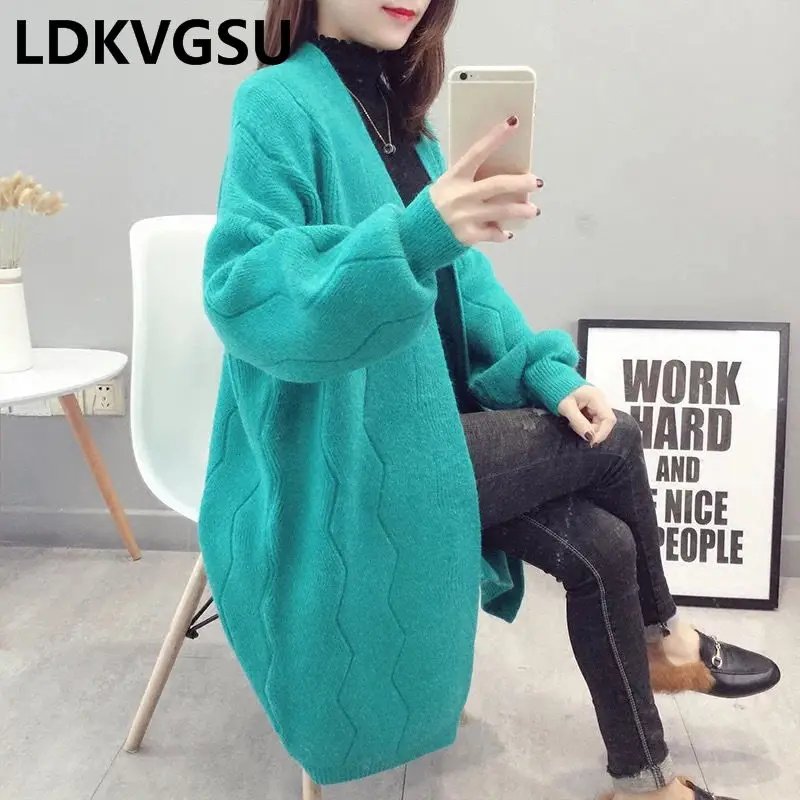 2018 осенне зимний новый корейский женский свободный свитер большого размера