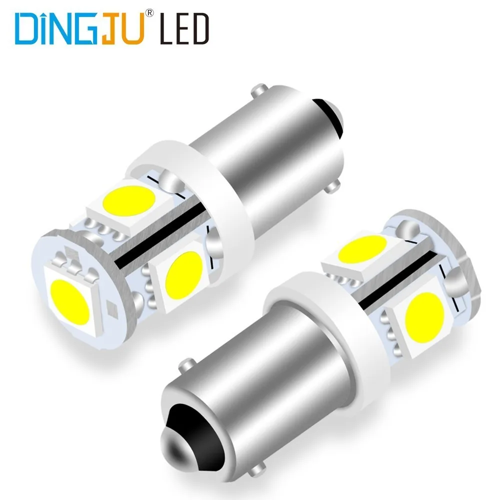 2 шт. T10 BA9 BA9S 5SMD 5050 Автомобильный светодиодный индикатор габаритный боковой