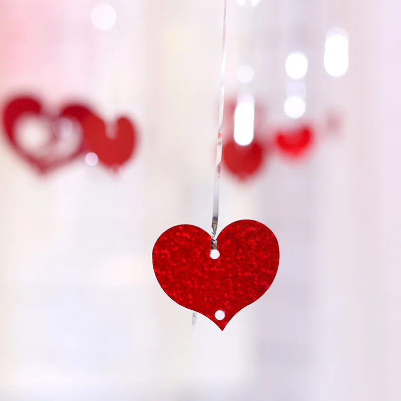 8 цветов 50 комплектов блестящее сердце картон карты в форме сердца подвеска виде