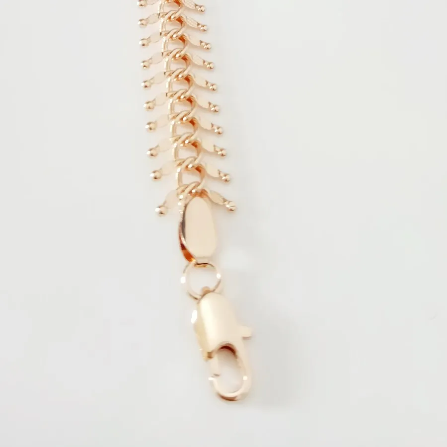 Модный браслет женский мужской классический золотой цвет 585 ювелирные изделия 10