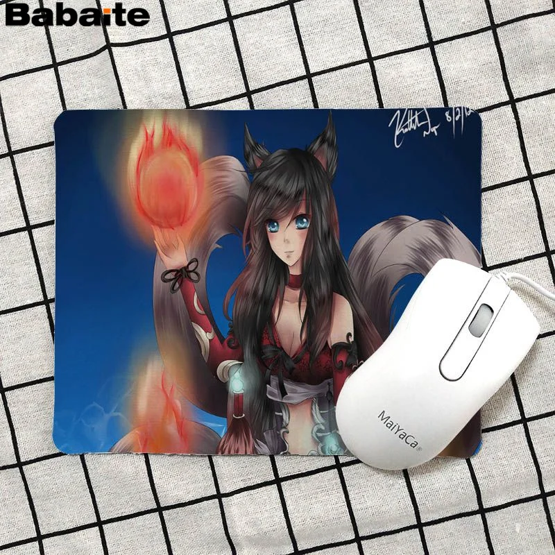 Babaite Лидер продаж Ahri League Of Legends красивый коврик для мышки в стиле аниме оптовая