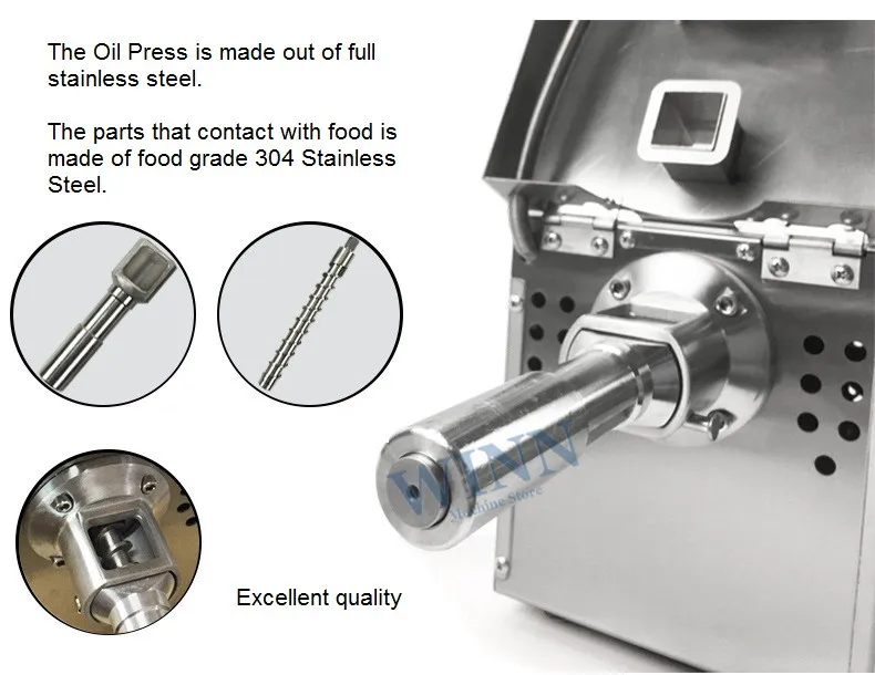 買取 ステンレス鋼オイルプレス 110 V/220 V スパイラルオイルプレス家庭用オイル抽出ピーナッツナッツヒマワリ種子油圧搾家庭