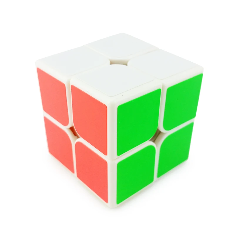 2x2x2 50 мм Magic Cube Puzzle скорость твист плавно белый стикеры Professional дети мозг игры