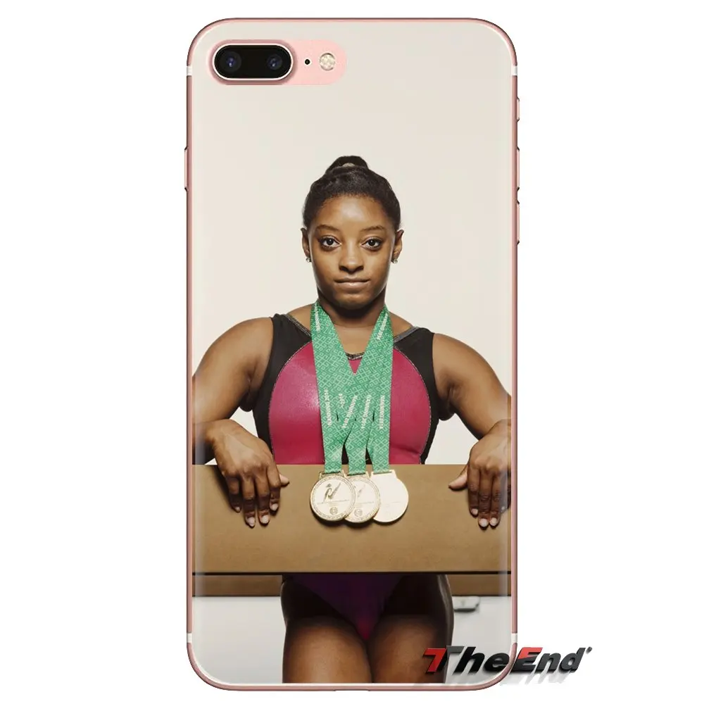 For iPod Touch Apple iPhone 4 4S 5 5S SE 5C 6 6S 7 8 X XR XS Plus MAX Simone Biles Transparent Soft Cases Covers |