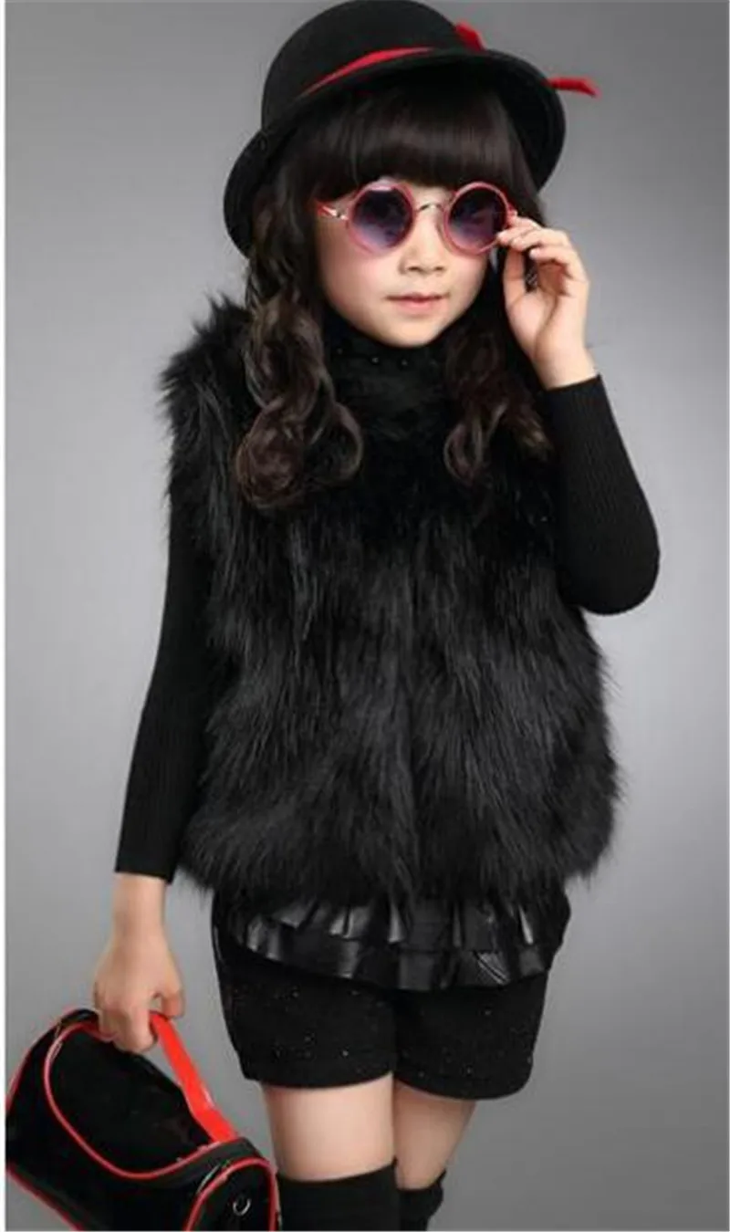 Новинка 2017 года модный жилет для маленьких девочек топы осенне зимнее пальто