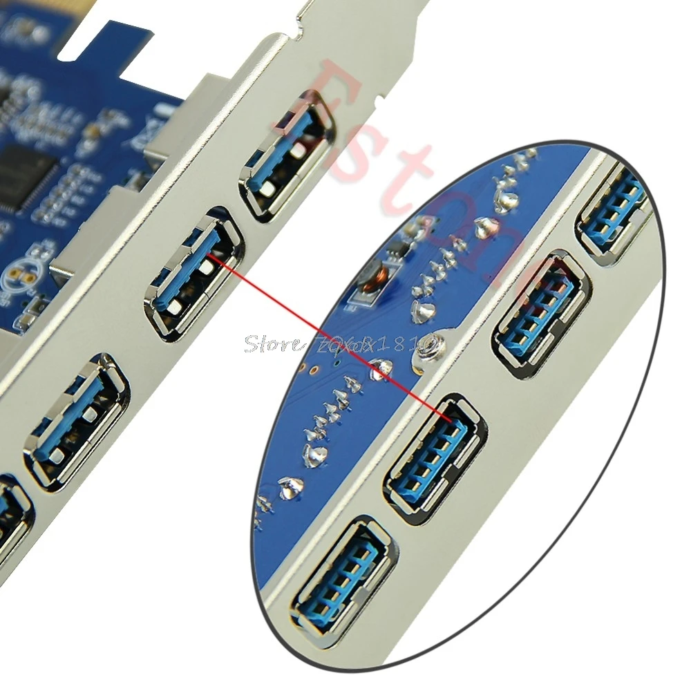 5 Порты PCI-E карта PCI Express USB 3,0+ 19 Pin разъем 4 Pin адаптер для Win7/8 и Прямая поставка