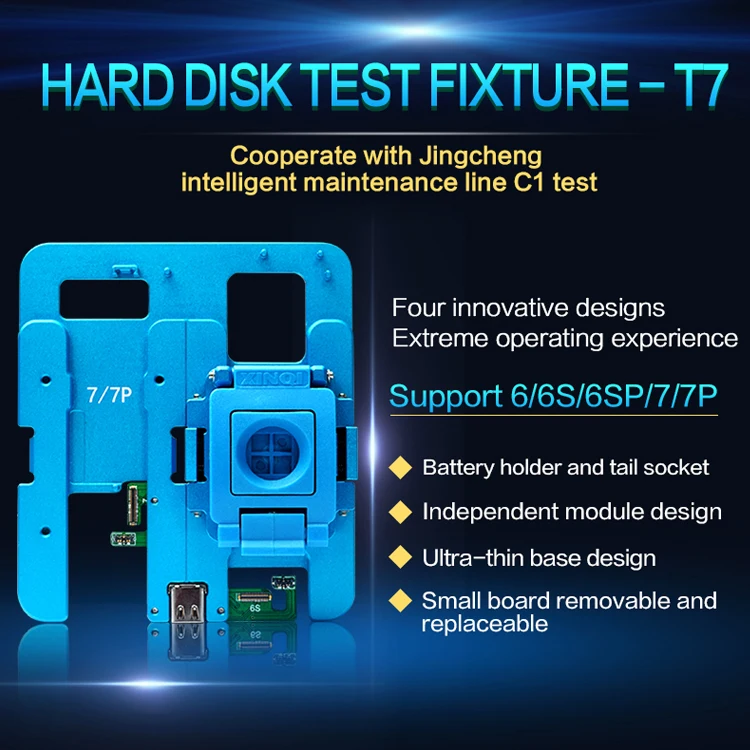 JC T7 T8 NAND испытательный модуль NAND Тест вспышки для iPhone 6S 6SP 7 7P 8 8P NAND ремонт логической платы
