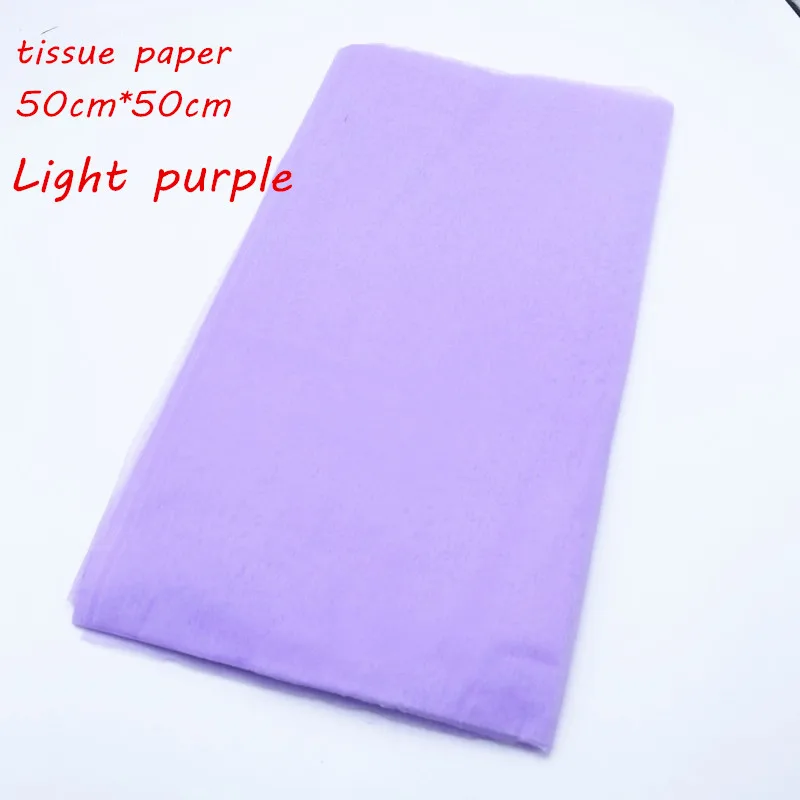 Light purple 38 шт./пакет 50x50 см подарочная упаковка ремесло ткани Бумага Цветок Оберточной Бумага рулон футболка с изображением бутылки вина обувь Костюмы упаковочная упаковка - Цвет: Light purple